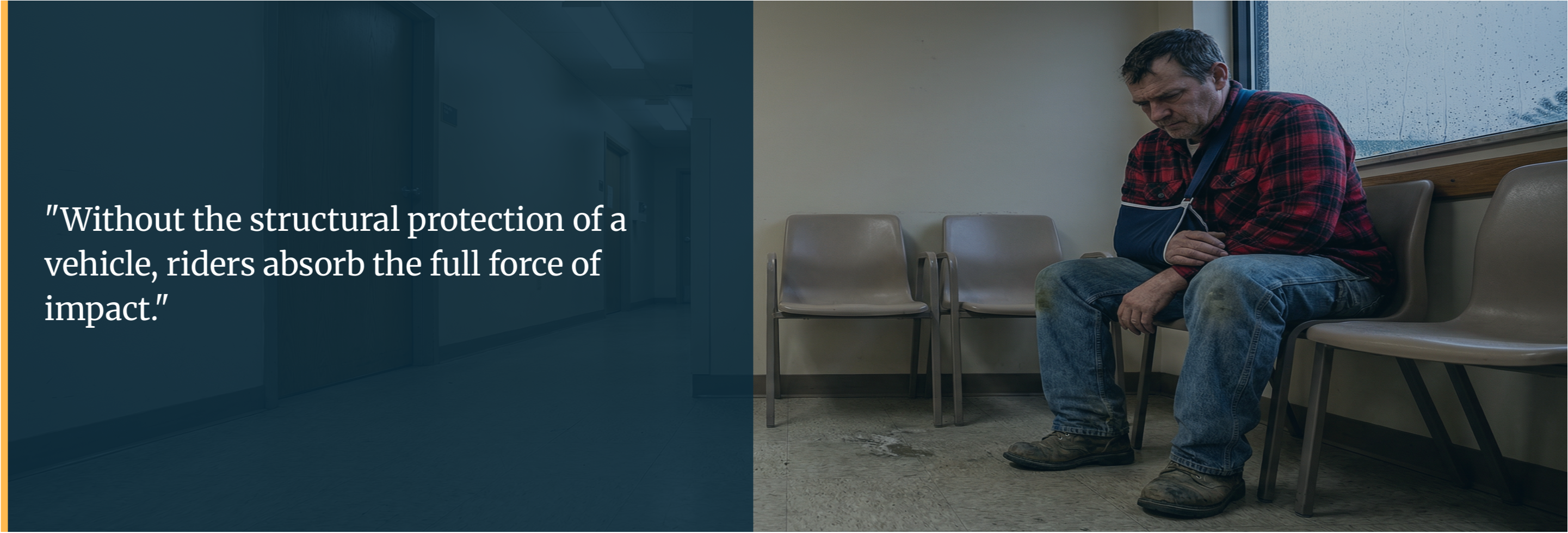 injured-motorcyclist-with-arm-sling-in-new-hampshire-emergency-room