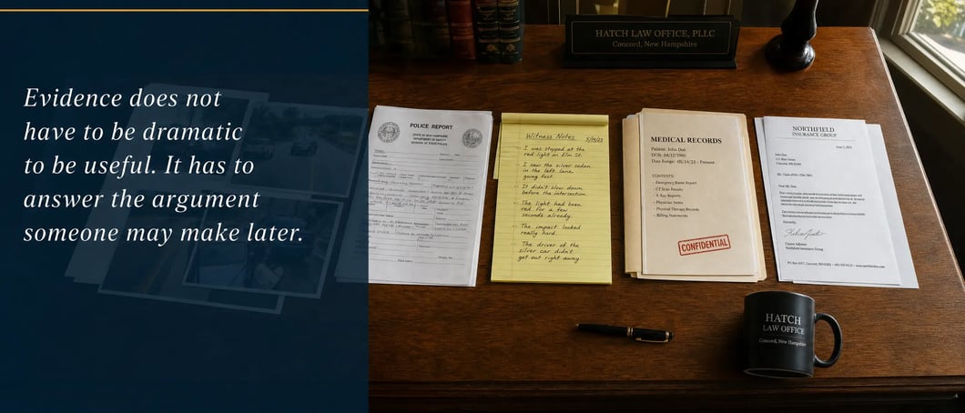 organized-crash-evidence-timeline-law-office-desk-new-hampshire