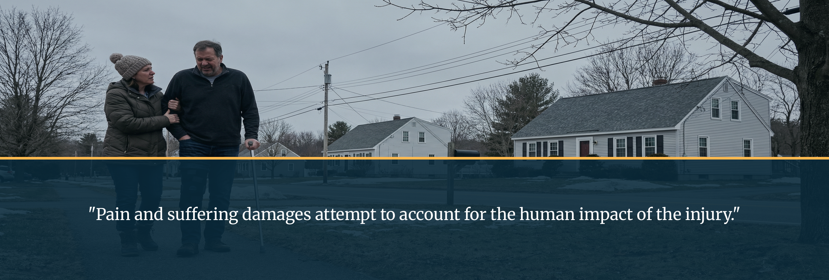 woman-helping-injured-husband-walk-through-new-hampshire-neighborhood